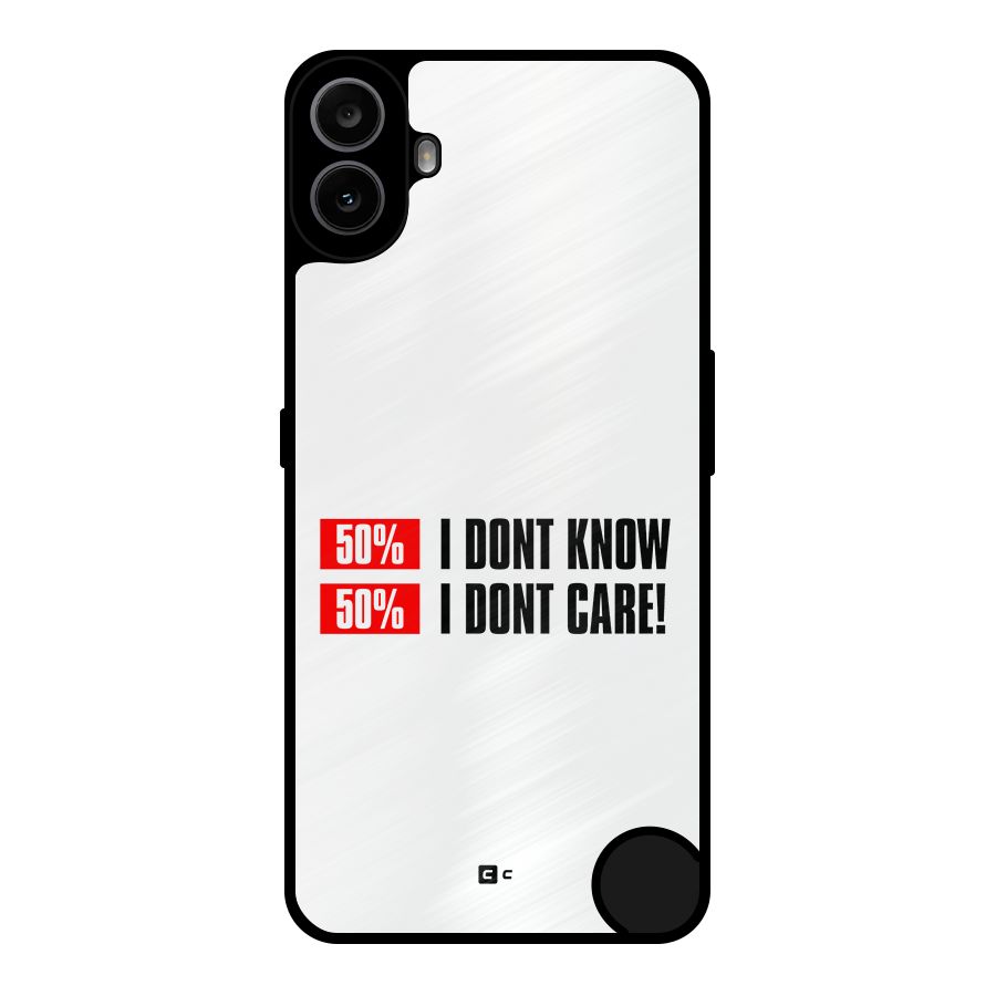 D Dont Know Metal Back Case for Nothing CMF Phone 1