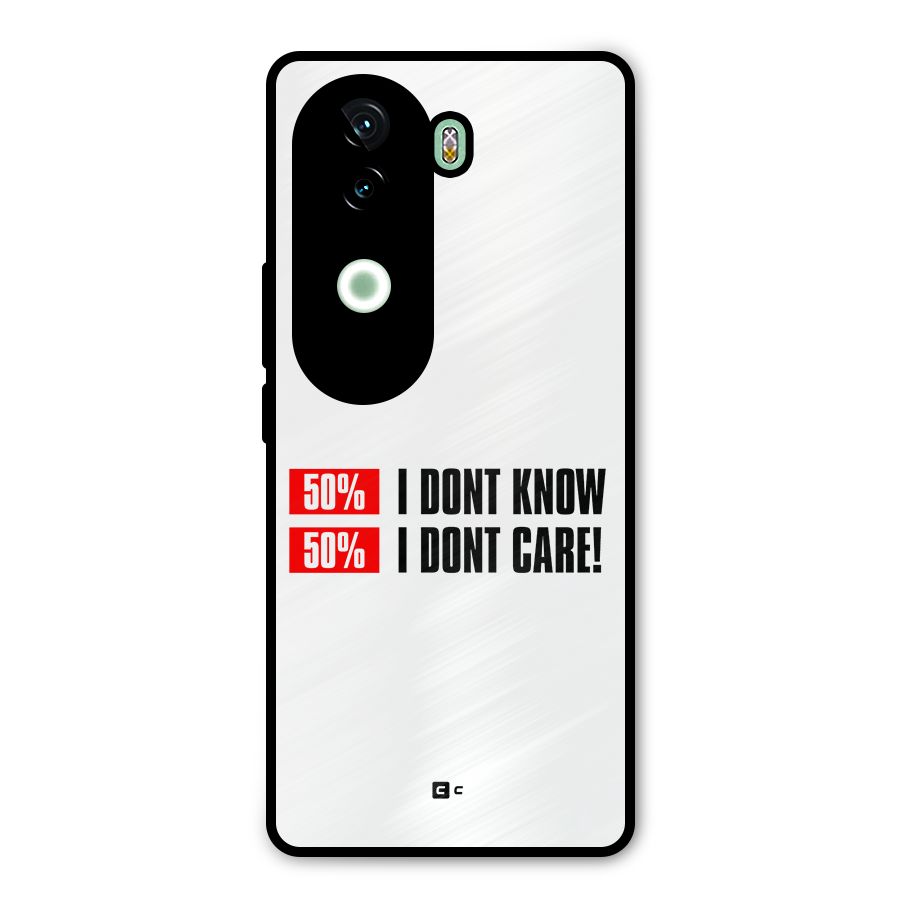 D Dont Know Metal Back Case for iQOO Z9s