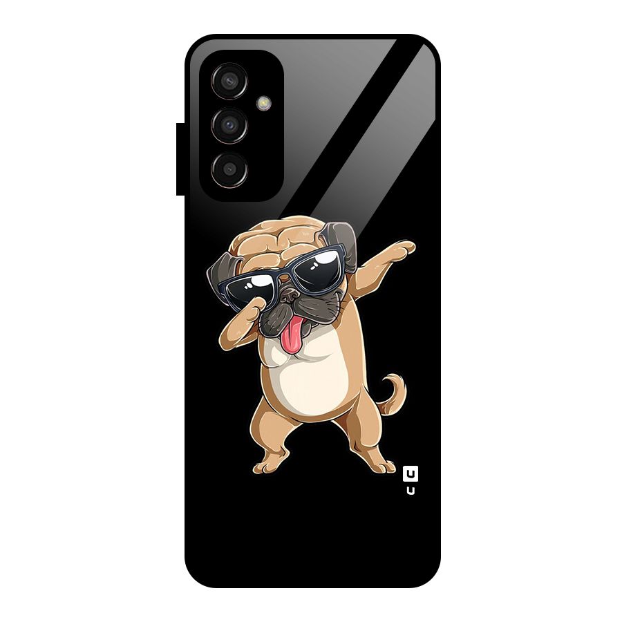 Dab Cool Dog Glass Back Case for Galaxy F13