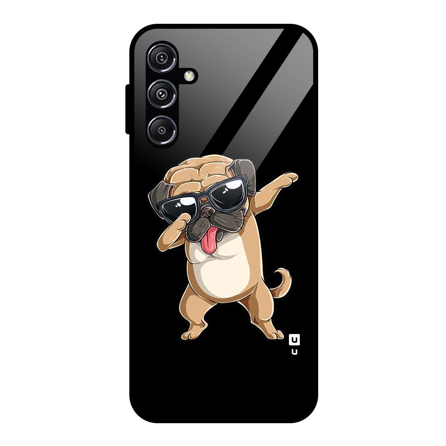 Dab Cool Dog Glass Back Case for Galaxy M34 5G
