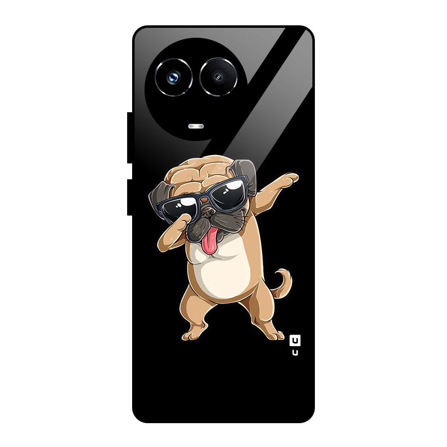 Dab Cool Dog Glass Back Case for Realme 11X