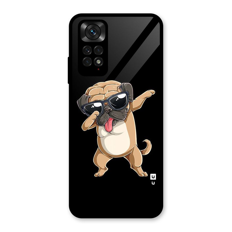 Dab Cool Dog Glass Back Case for Redmi Note 11S