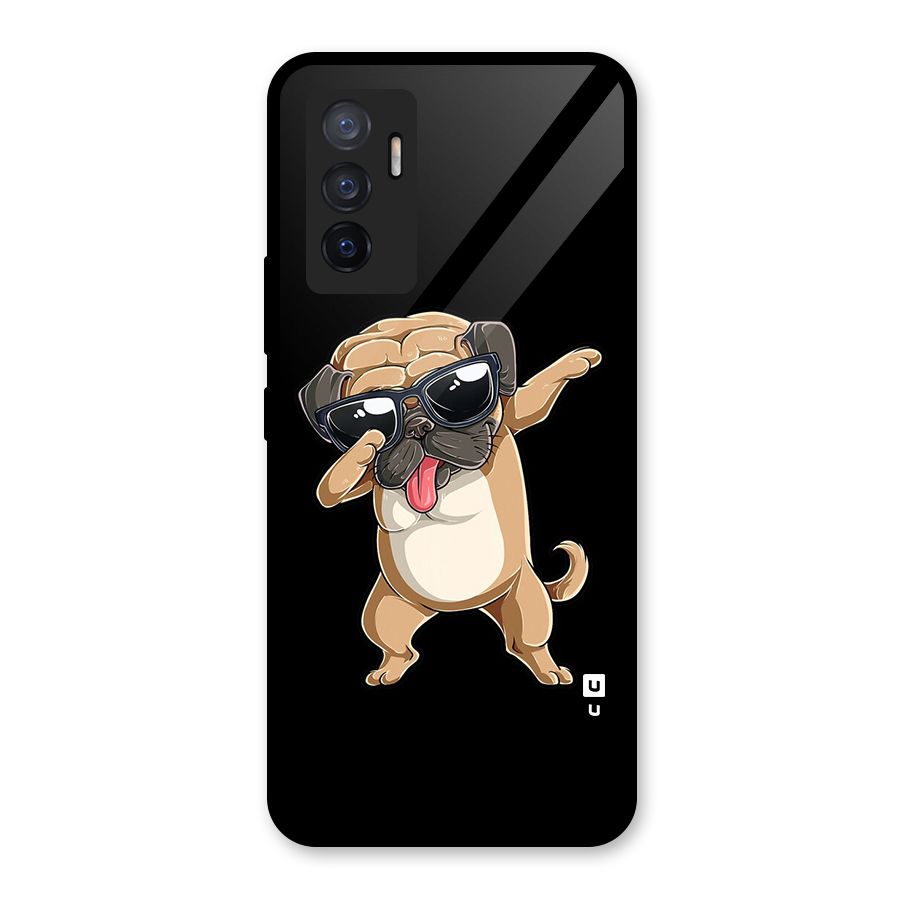 Dab Cool Dog Glass Back Case for Vivo V23e