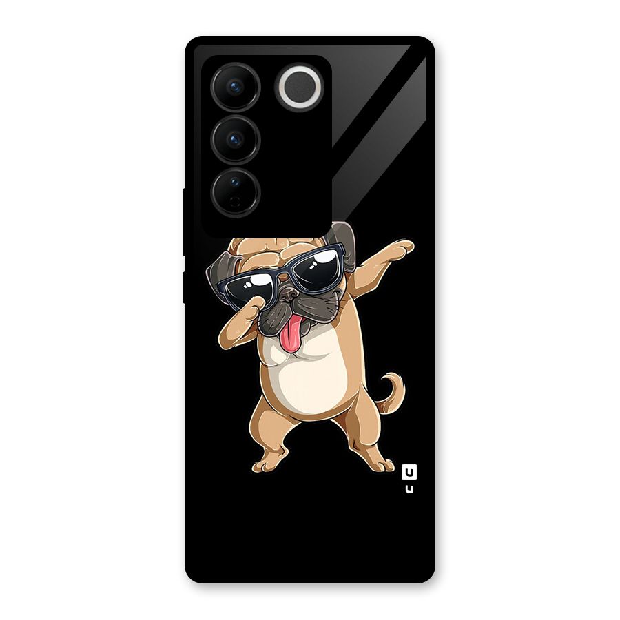 Dab Cool Dog Glass Back Case for Vivo V27