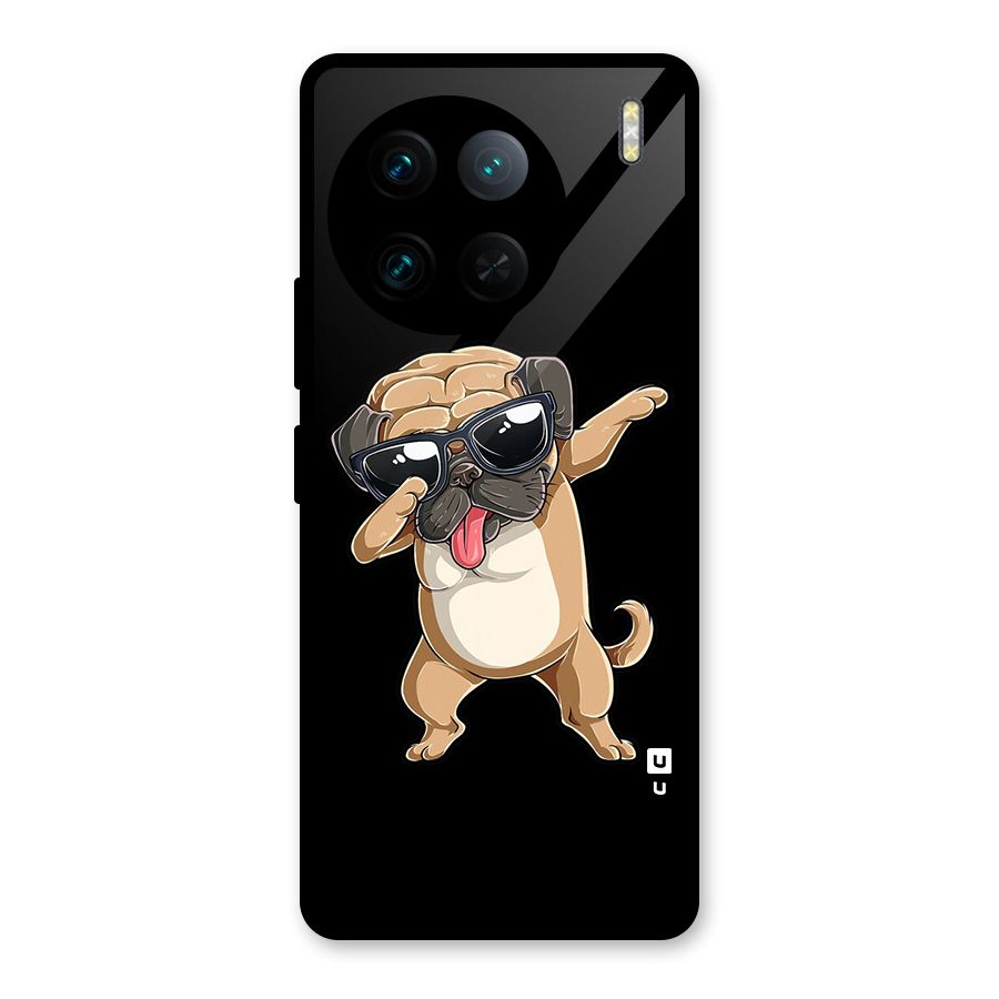 Dab Cool Dog Glass Back Case for Vivo X90 Pro