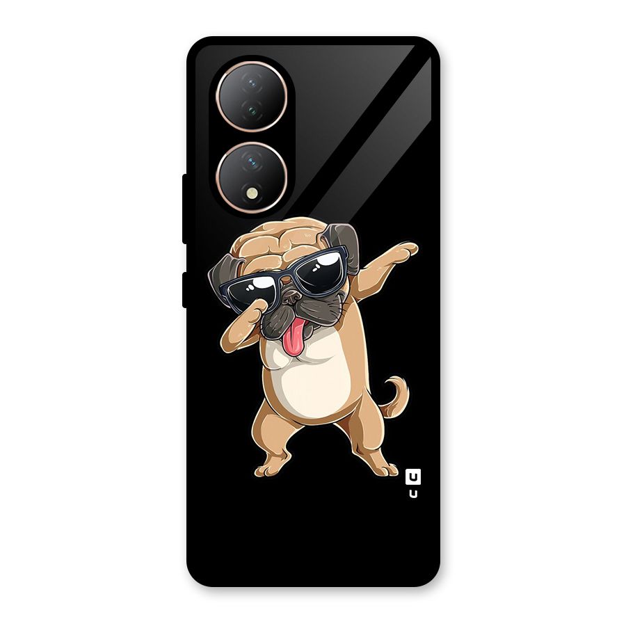 Dab Cool Dog Glass Back Case for Vivo Y100A