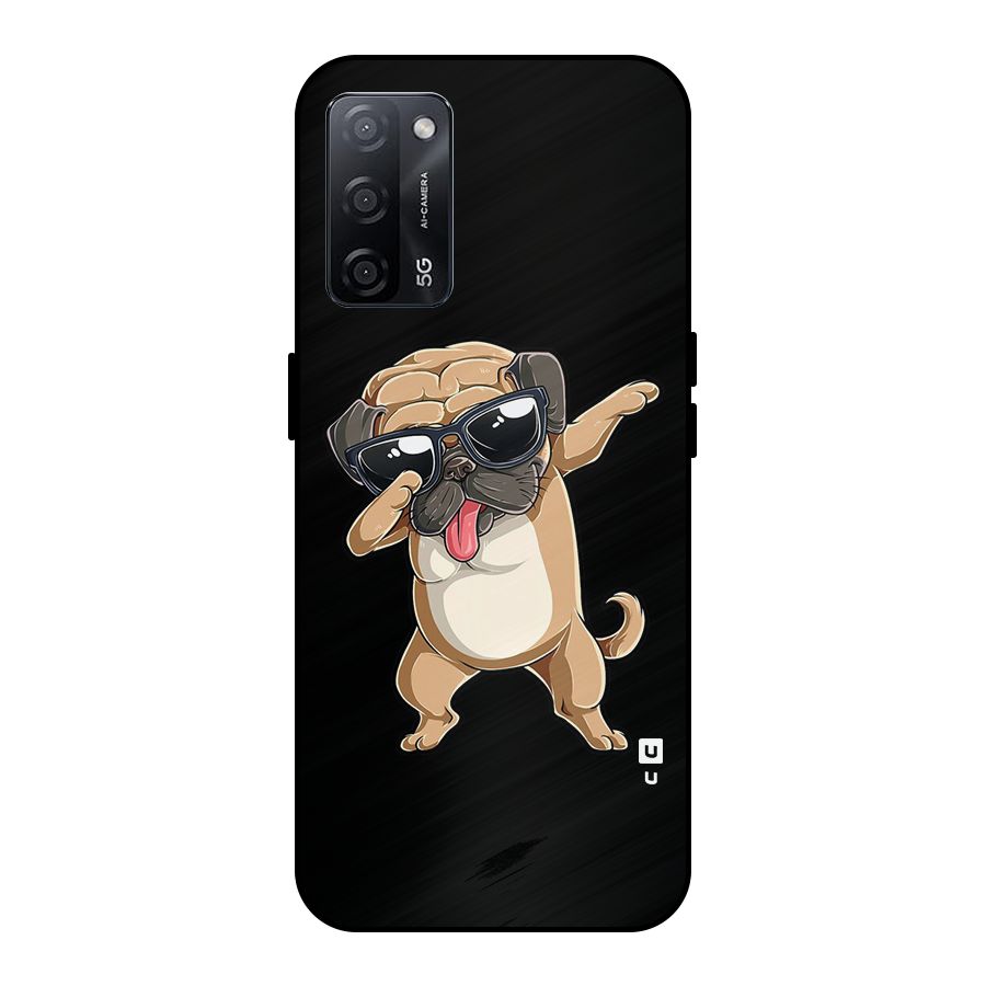 Dab Cool Dog Metal Back Case for Oppo A53s 5G