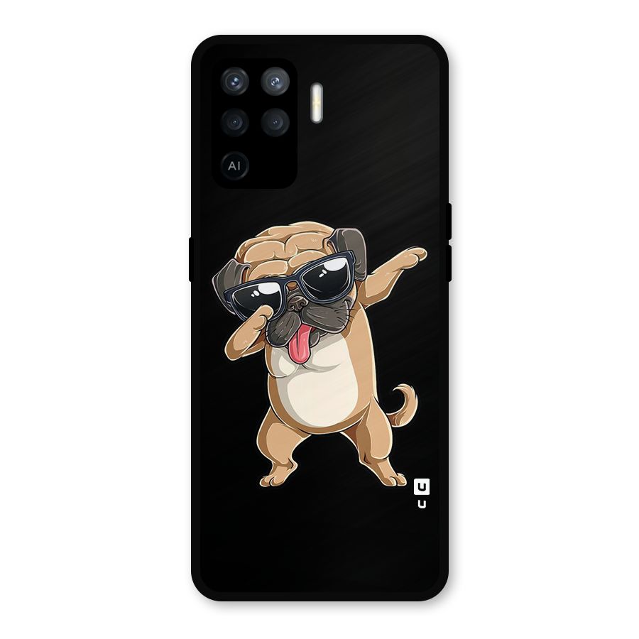 Dab Cool Dog Metal Back Case for Oppo F19 Pro