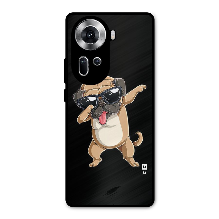 Dab Cool Dog Metal Back Case for Oppo Reno11 5G