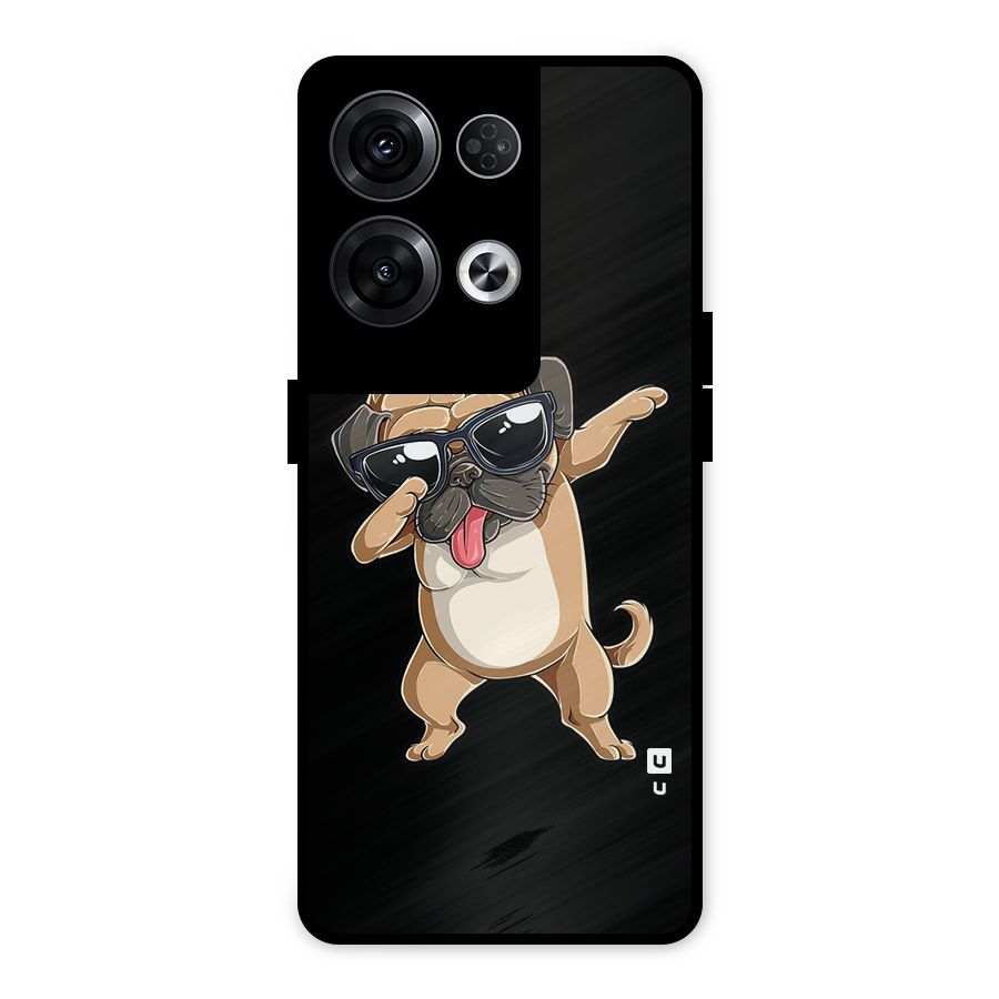 Dab Cool Dog Metal Back Case for Oppo Reno8 Pro 5G