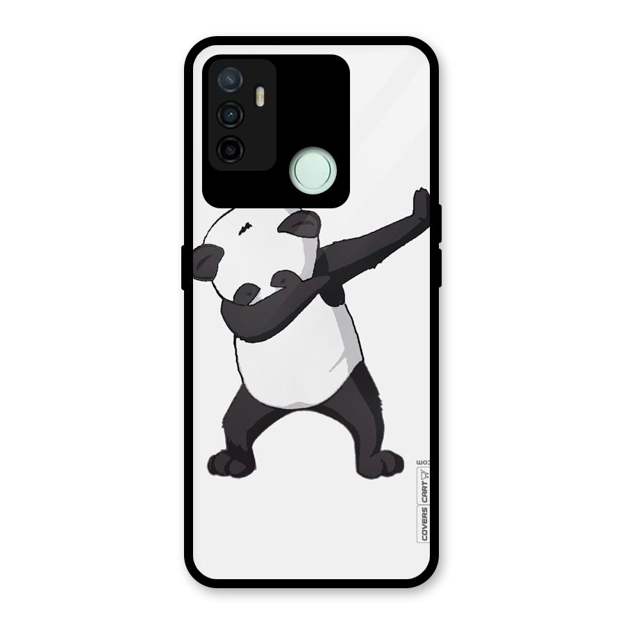 Dab Panda Shoot Glass Back Case for Oppo A53