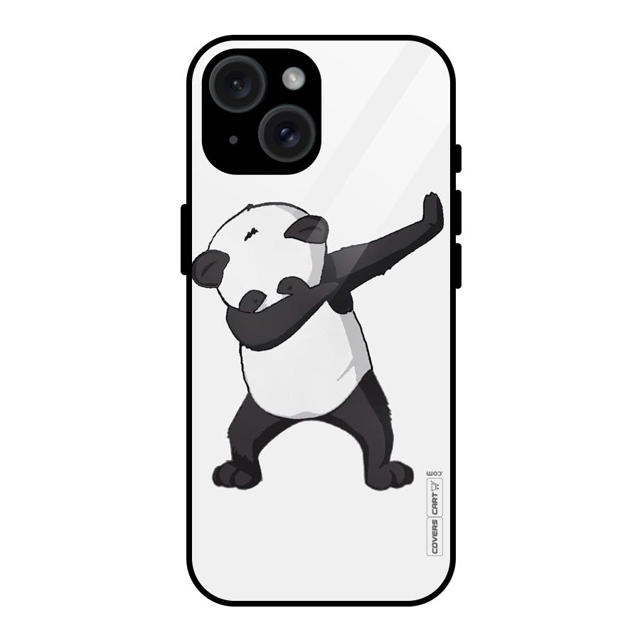 Dab Panda Shoot Glass Back Case for iPhone 15