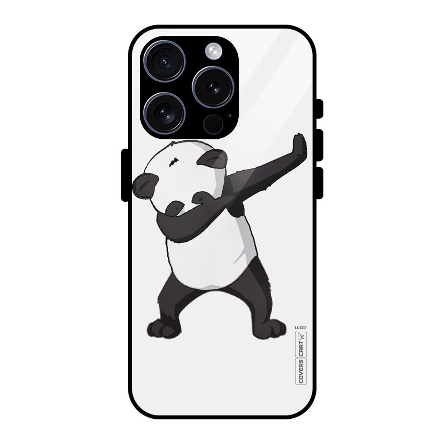 Dab Panda Shoot Glass Back Case for iPhone 15 Pro