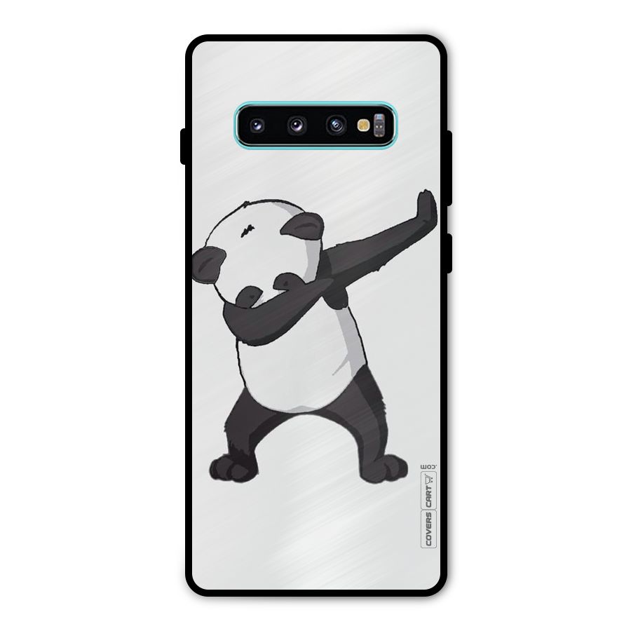 Dab Panda Shoot Metal Back Case for Galaxy S10 Plus