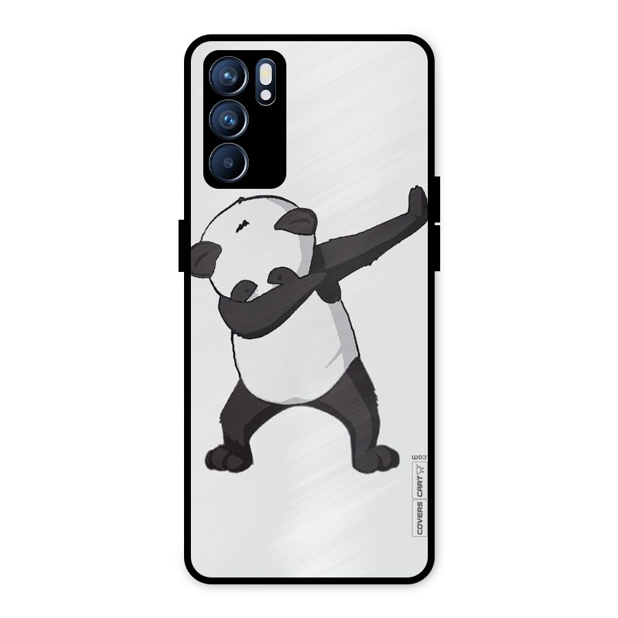 Dab Panda Shoot Metal Back Case for Oppo Reno6 5G