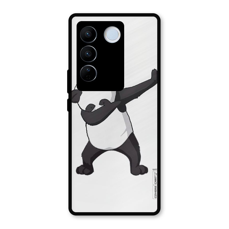 Dab Panda Shoot Metal Back Case for Vivo V27 Pro