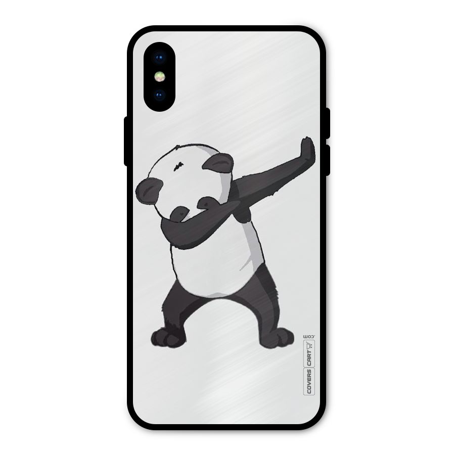 Dab Panda Shoot Metal Back Case for iPhone XS
