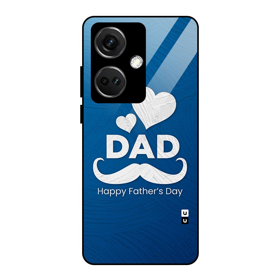 Dad Happy Fathers Day Glass Back Case for OnePlus Nord CE 3 5G