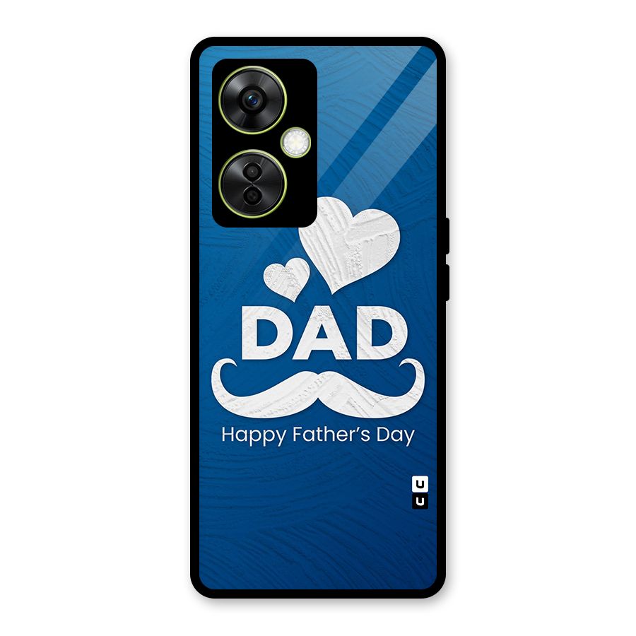 Dad Happy Fathers Day Glass Back Case for OnePlus Nord CE 3 Lite