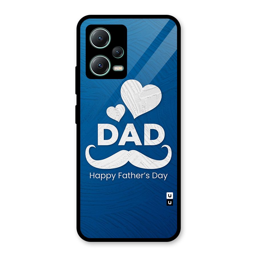 Dad Happy Fathers Day Glass Back Case for Poco X5