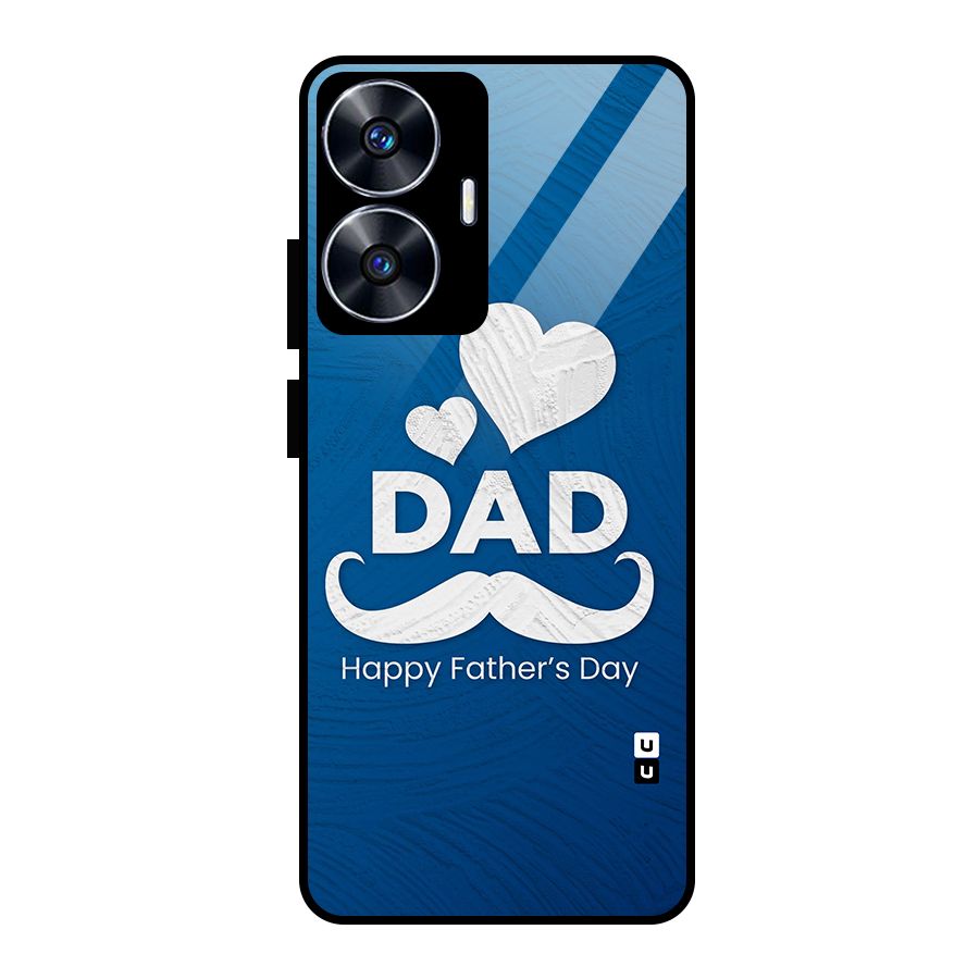 Dad Happy Fathers Day Glass Back Case for Realme Narzo N55