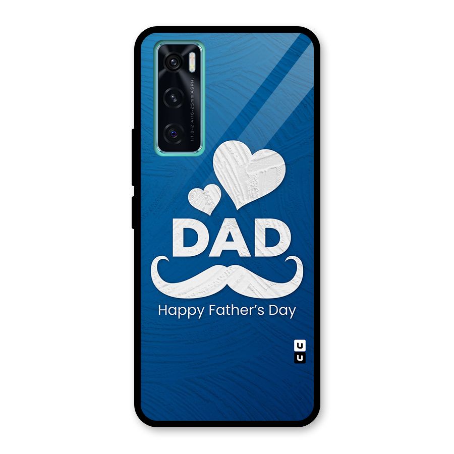 Dad Happy Fathers Day Glass Back Case for Vivo V20 SE