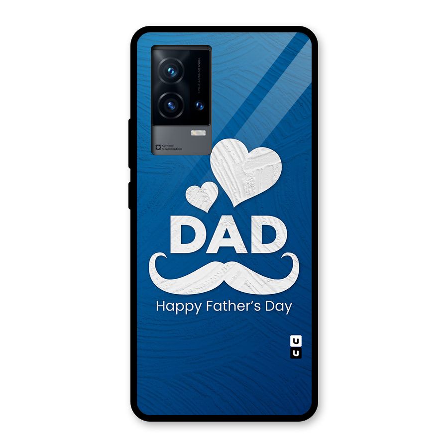 Dad Happy Fathers Day Glass Back Case for iQOO 9 5G