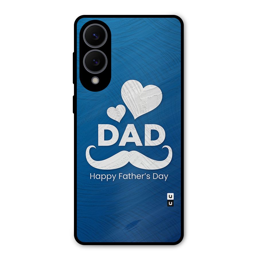 Dad Happy Fathers Day Metal Back Case for Galaxy S25 Edge