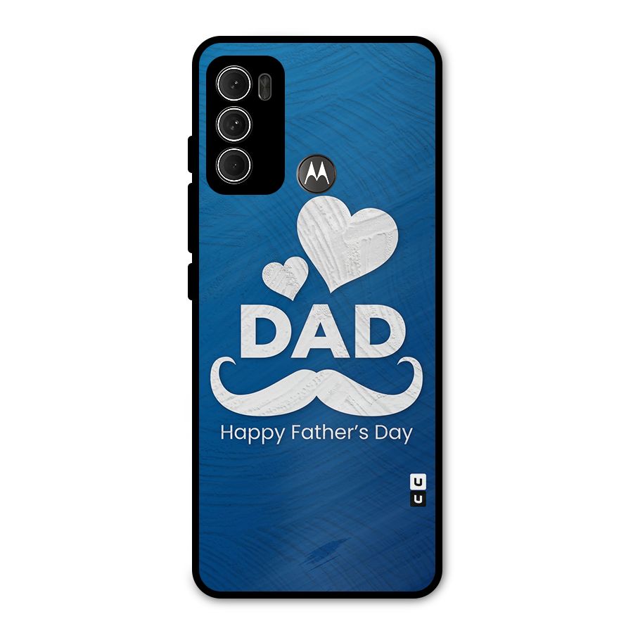 Dad Happy Fathers Day Metal Back Case for Moto G60