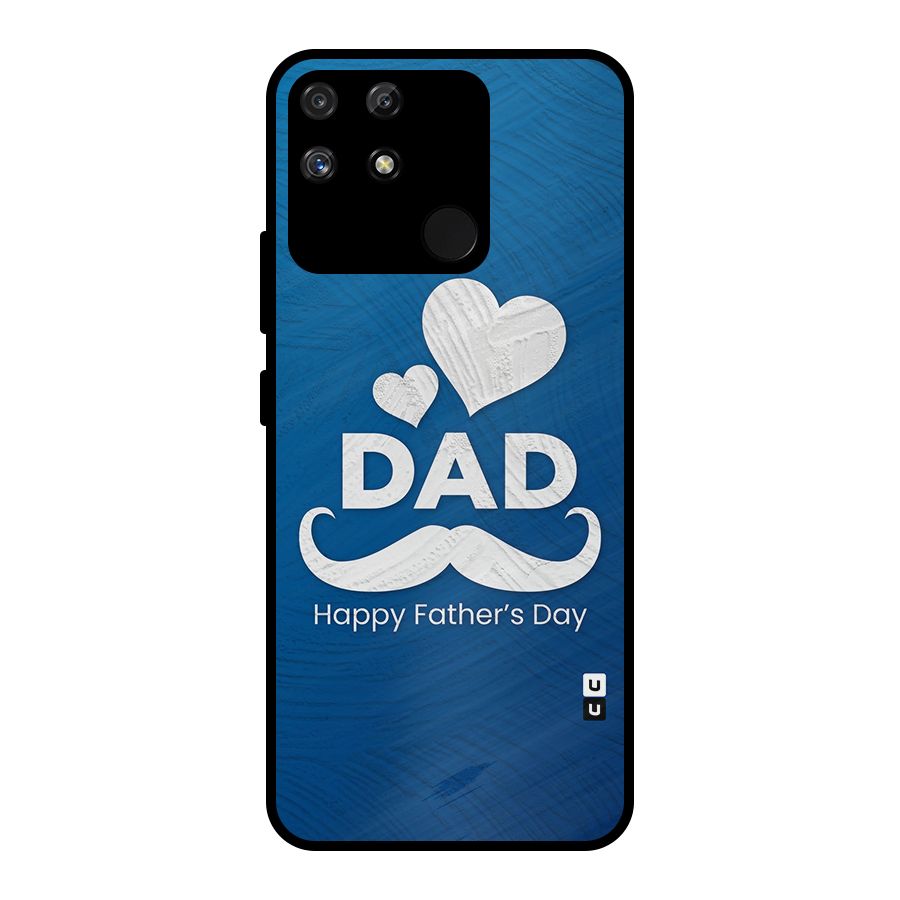 Dad Happy Fathers Day Metal Back Case for Realme Narzo 50A