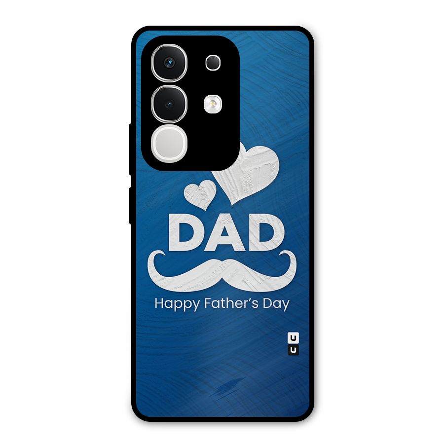 Dad Happy Fathers Day Metal Back Case for iQOO Z10x