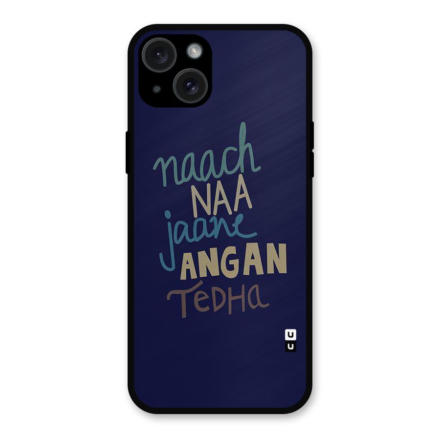 Dance Words Metal Back Case for iPhone 15 Plus