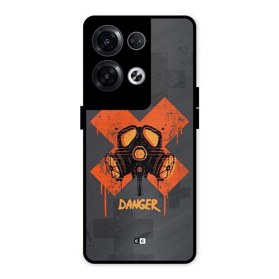 Danger Mask Metal Back Case for Oppo Reno8 Pro 5G