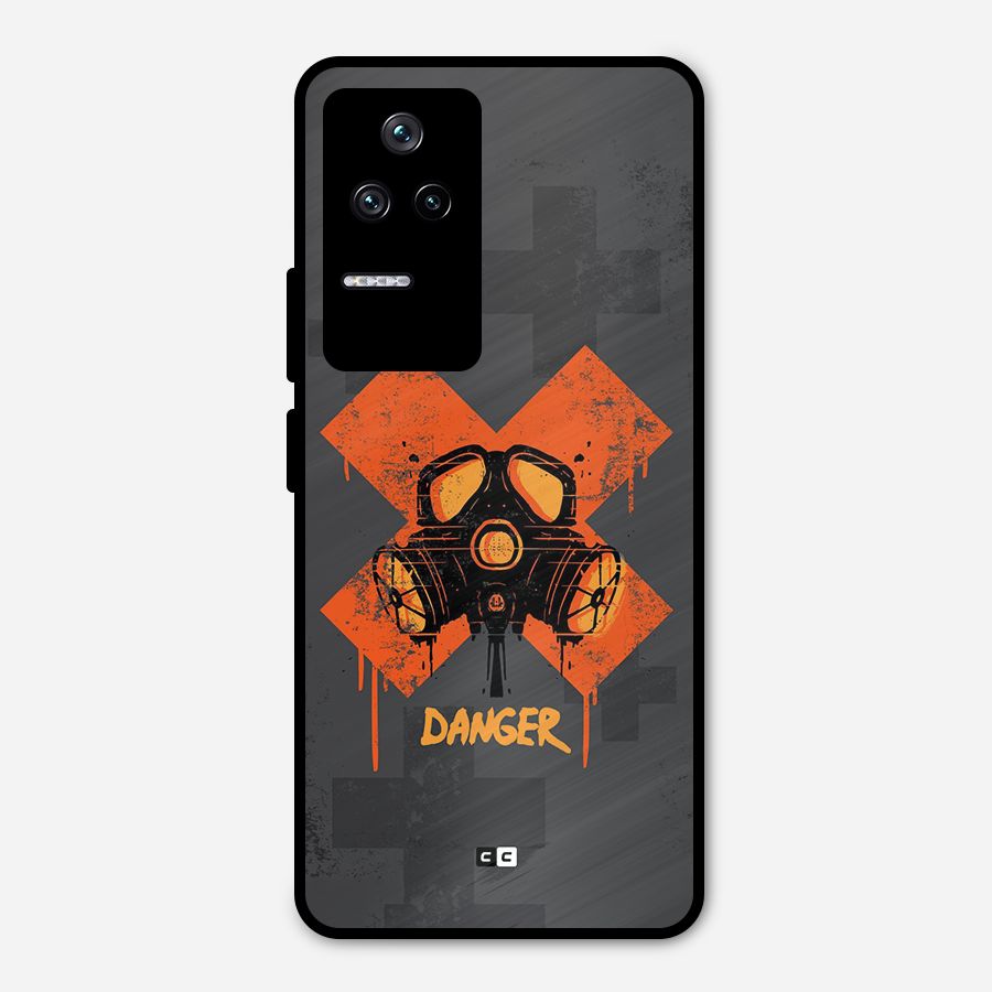 Danger Mask Metal Back Case for Poco F4 5G