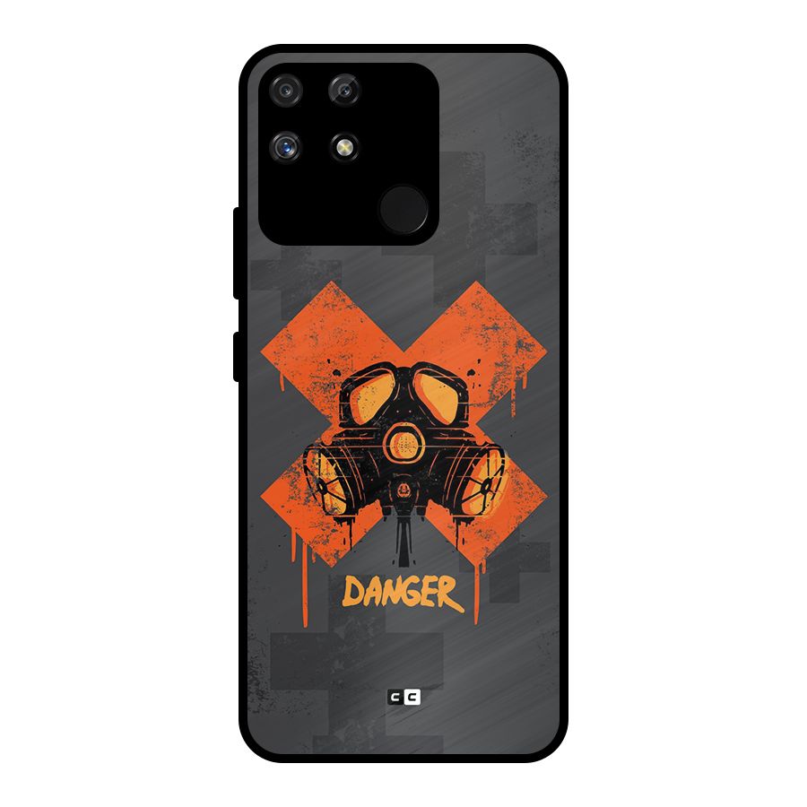 Danger Mask Metal Back Case for Realme Narzo 50A
