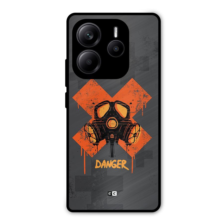 Danger Mask Metal Back Case for Redmi Note 14 5G