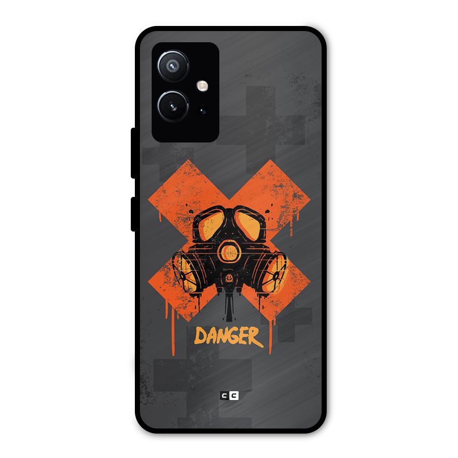 Danger Mask Metal Back Case for Vivo T1 5G