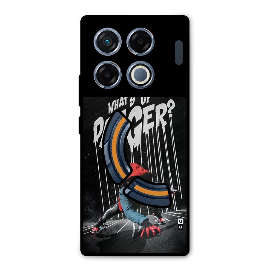 Danger Up Metal Back Case for Infinix GT 20 Pro