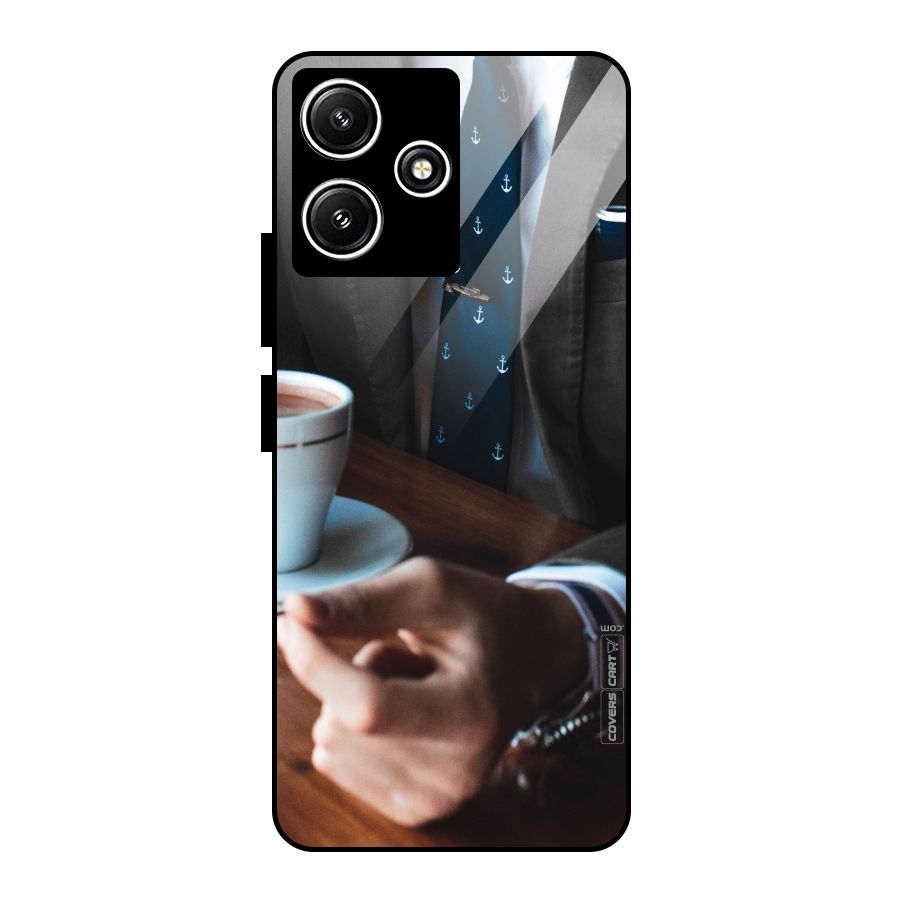 Dapper Suit Glass Back Case for Poco M6 Pro