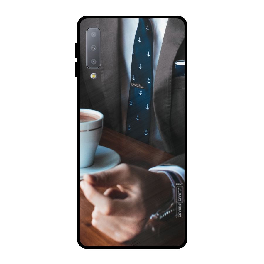 Dapper Suit Metal Back Case for Galaxy A7 (2018)