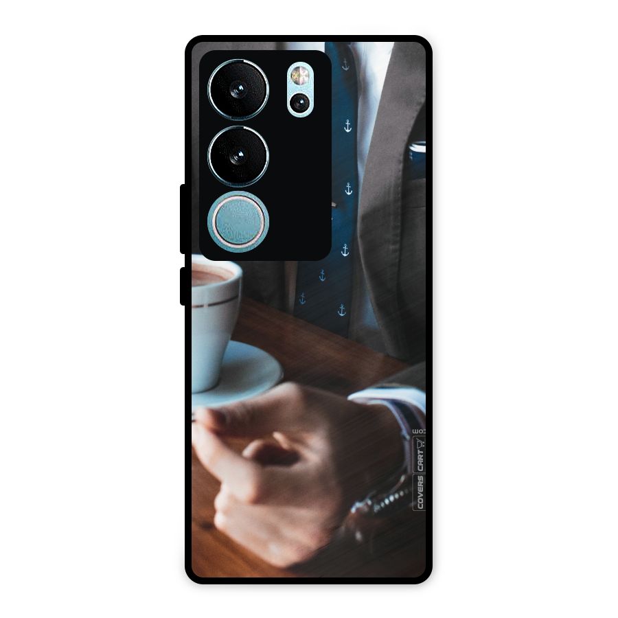 Dapper Suit Metal Back Case for Vivo V29 Pro