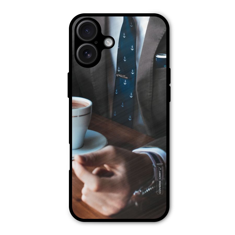 Dapper Suit Metal Back Case for iPhone 16 Plus