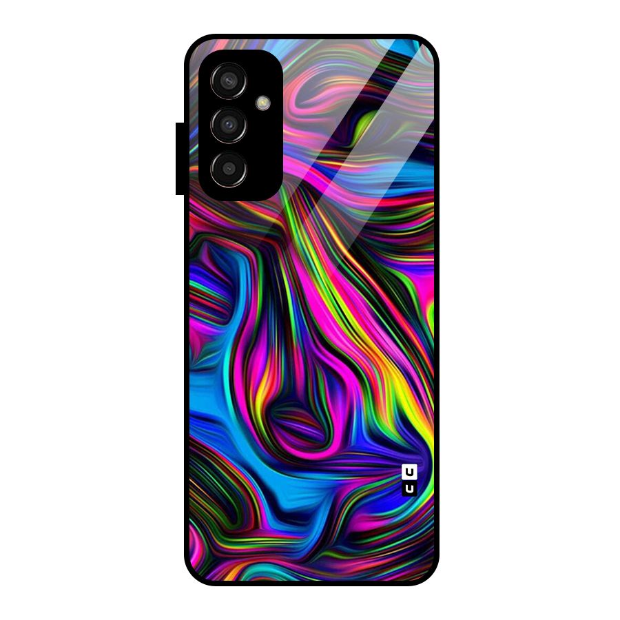 Dark Colorful Oil Abstract Glass Back Case for Galaxy F13