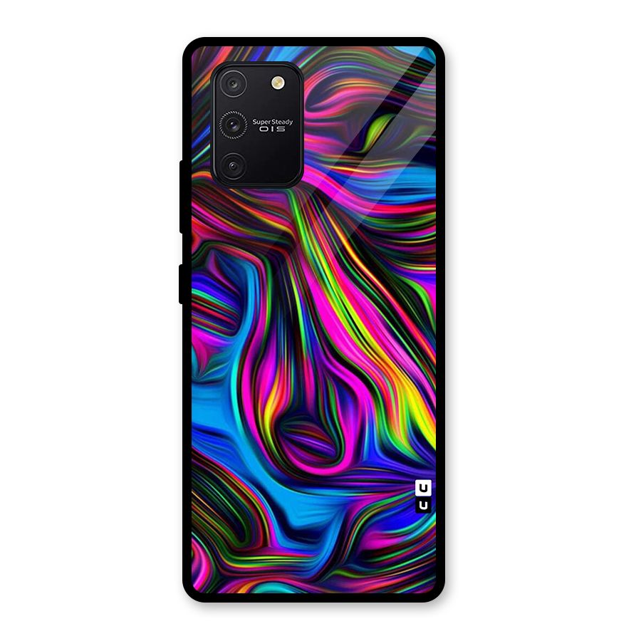 Dark Colorful Oil Abstract Glass Back Case for Galaxy S10 Lite