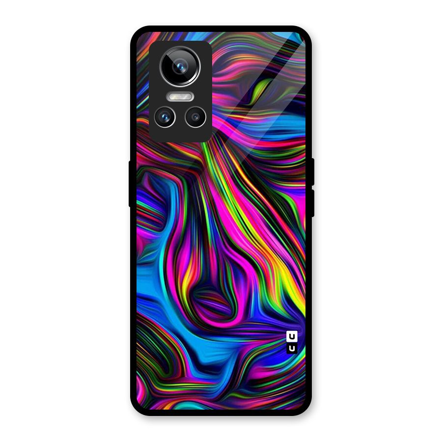 Dark Colorful Oil Abstract Glass Back Case for Realme GT Neo 3