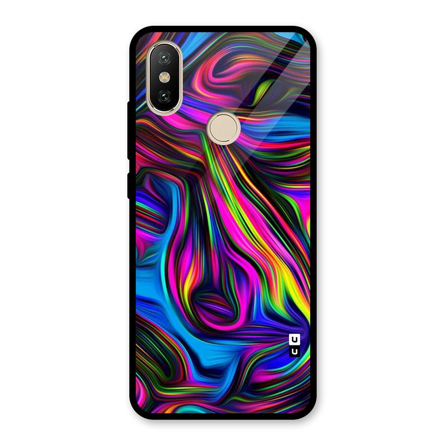 Dark Colorful Oil Abstract Glass Back Case for Redmi A2