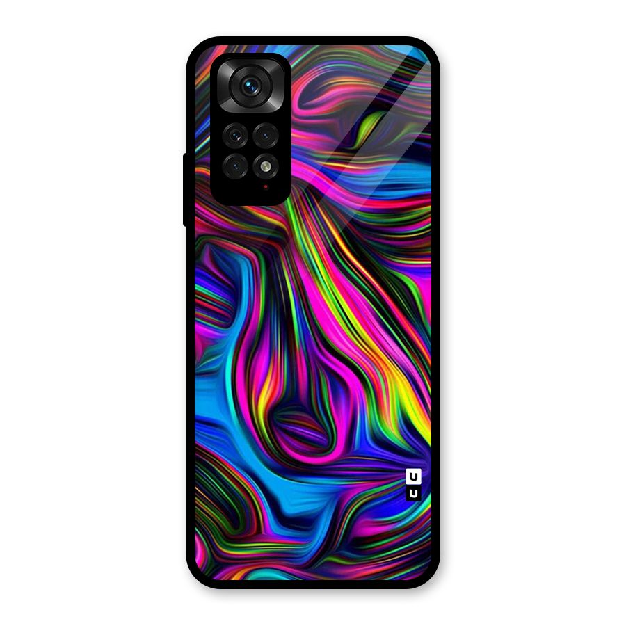 Dark Colorful Oil Abstract Glass Back Case for Redmi Note 11S