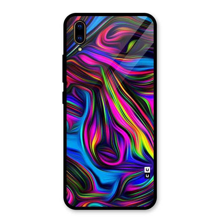 Dark Colorful Oil Abstract Glass Back Case for Vivo V11 Pro