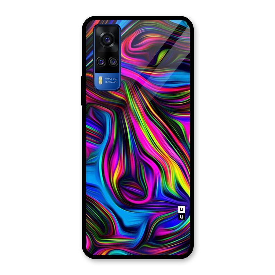 Dark Colorful Oil Abstract Glass Back Case for Vivo Y31