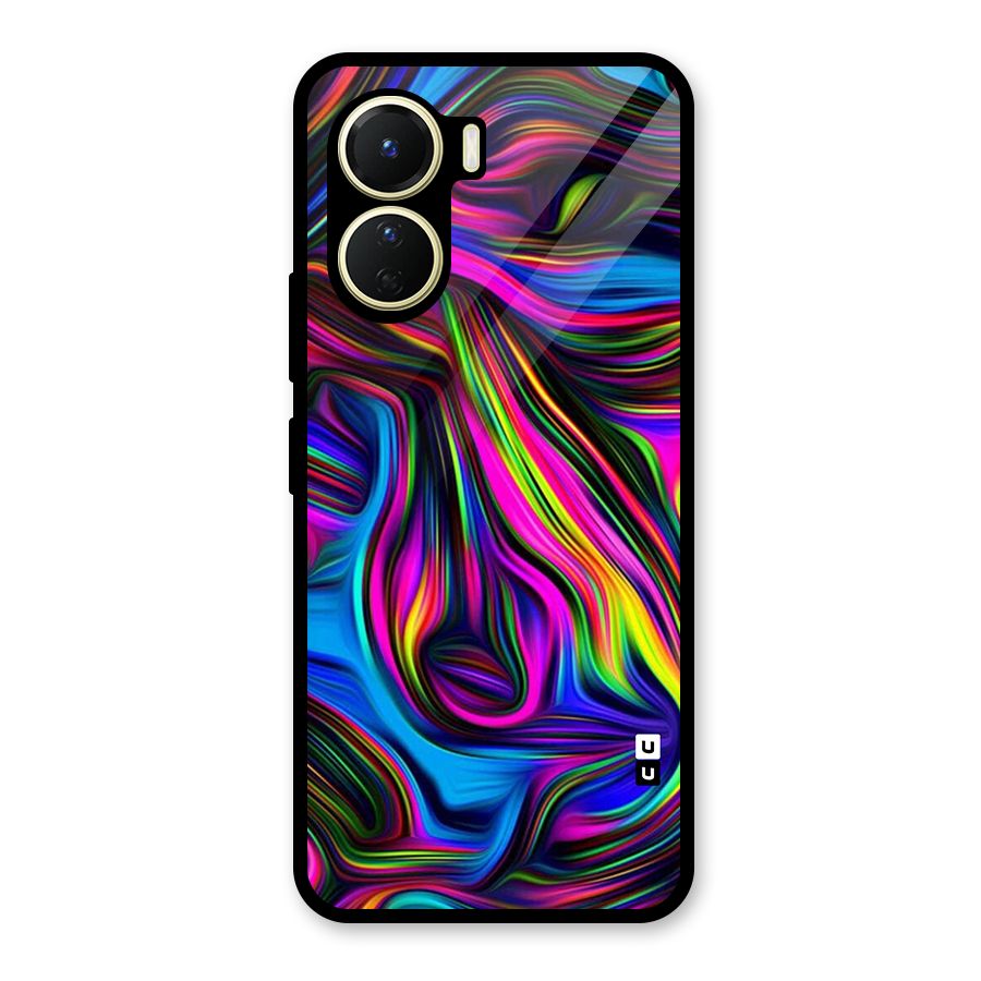 Dark Colorful Oil Abstract Glass Back Case for Vivo Y56